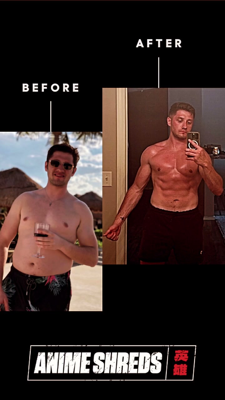 Client before/after transformation, Anime Shreds
