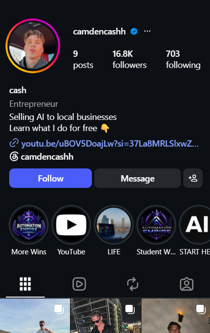 @camdencashh Instagram profile